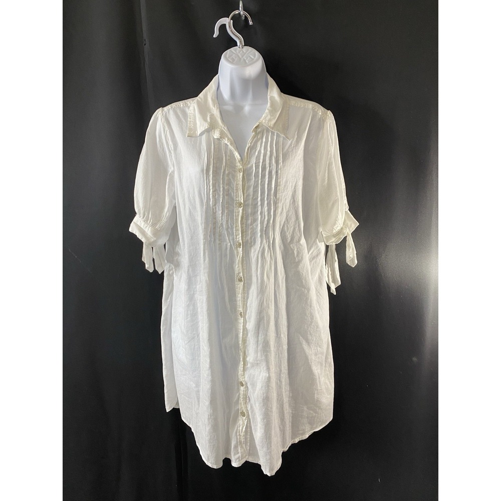 Converse One Star Womens Shirt Dress Tunic Size XL Bathing Suit Cover 💯 Cotton
